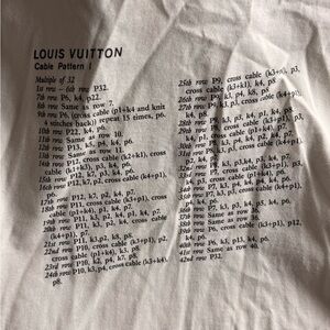 Louis Vuitton Cream Text Tee